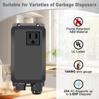 AKEYSRC Garbage Disposal Air Switch Kit, Garbage Disposal Button, Sink Top Waste Disposer On/Off Switch, UL Listed Air Switch Compatible with All Garbage Disposals (Brushed Stainless Steel）