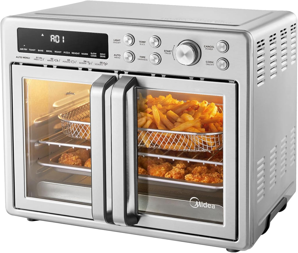 Midea Flexify Classic French Door Toaster Oven Air Fryer Combo, 26.4 QT | 10-in-1 Large Capacity, 26.4 QT Countertop
