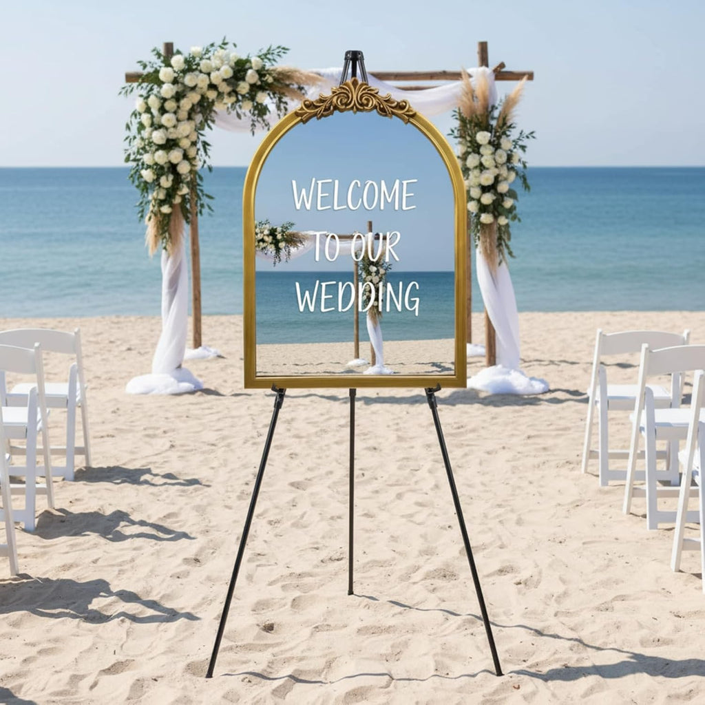 Wedding Mirror Seating Chart with Easel Stand, 18 x 23 in