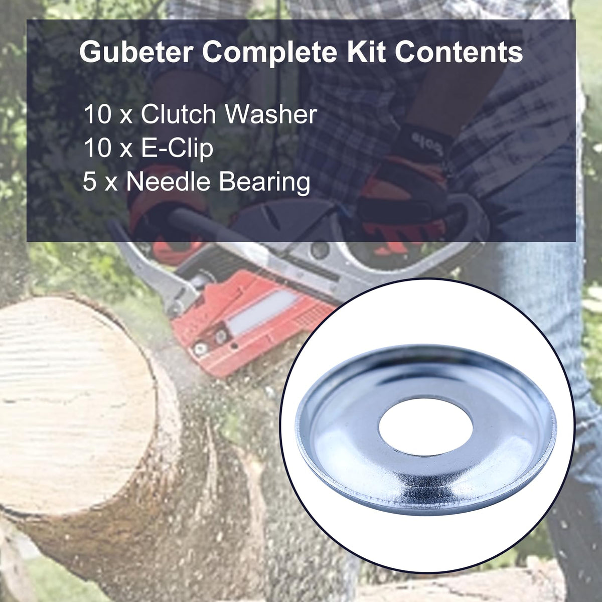 Clutch Washer E-Clip Needle Bearing Kit For Stihl MS170 MS180 Chainsaw