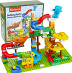 Dinosaur Marble Run, Building Blocks for Toddlers 3 4 5 6 7 8+