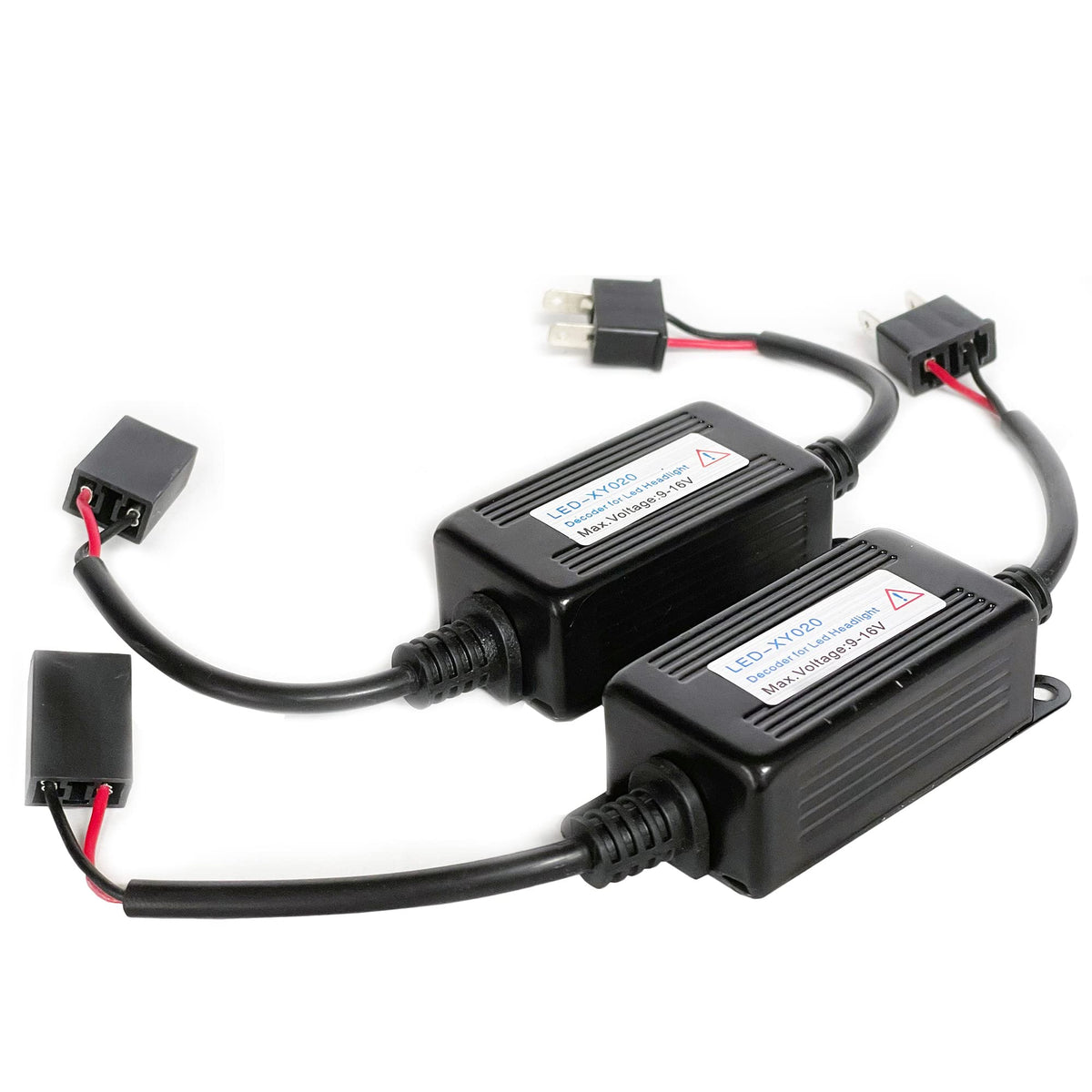 SOCAL-LED LIGHTING H7 LED Decoder Upgraded Strong Canbus Error Code Warning Canceller Anti Flicker Relay Adapter, Pack of 2