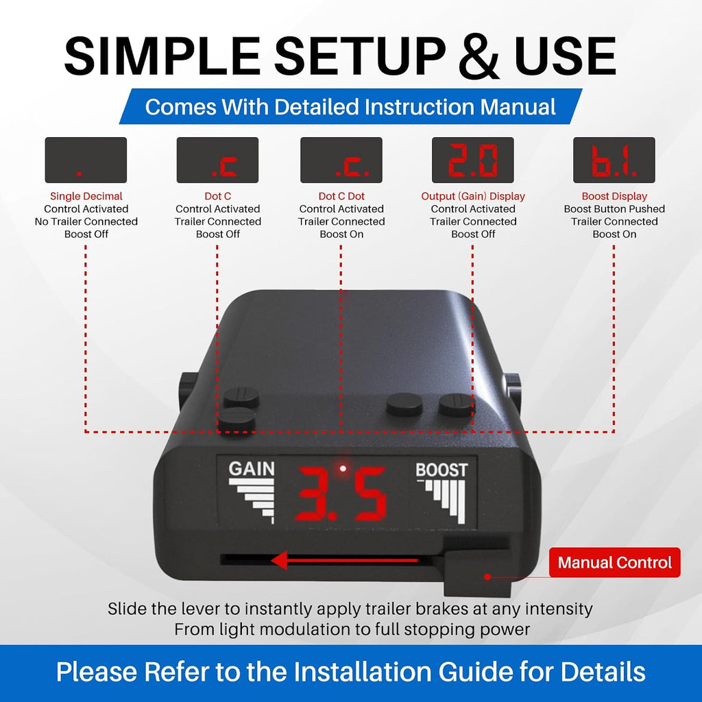 8508211 New Upgrade Proportional Brake Controller for 1-4 Axle Trailers (2/4/6/8 Brakes) - Replaces 8508220