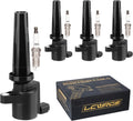 Set of 4 Ignition Coil Pack and Spark Plugs Fits for Ford Fusion Escape C-Max Transit Connect Lincoln MKZ Mercury