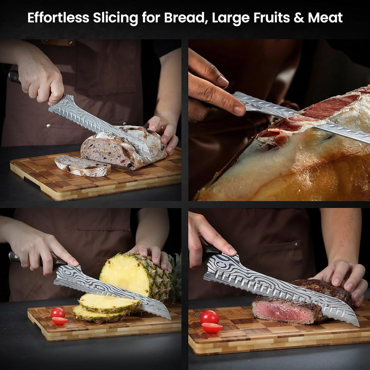 2026 New Upgraded Offset Bread Knife for Homemade Bread, 10.5 Inch