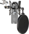 ATR2500X Shock Mount with Pop Filter, Windscreen and Shockmount to Reduce Vibration Noise Matching Mic Boom Arm Stand