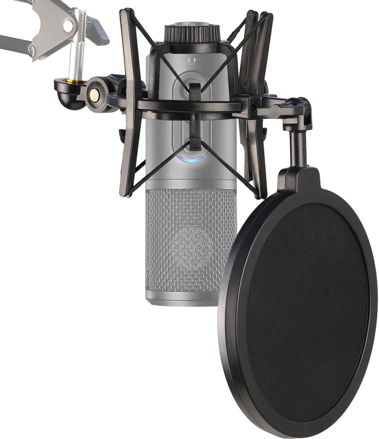 ATR2500X Shock Mount with Pop Filter, Windscreen and Shockmount to Reduce Vibration Noise Matching Mic Boom Arm Stand