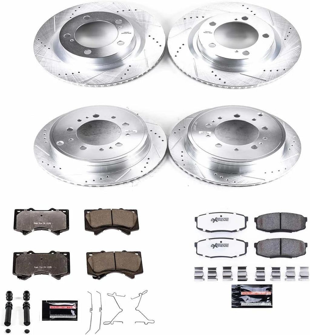 Front & Rear Brake Kit For Toyota Tundra 2007-21 |Land Cruiser 2016-21 |Sequoia 2008-22 - Truck & Tow Carbon Fiber