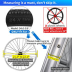 Wheelchair Solid Tires 1 Pair 24x1 3/8" Flat-Free PU Replacement