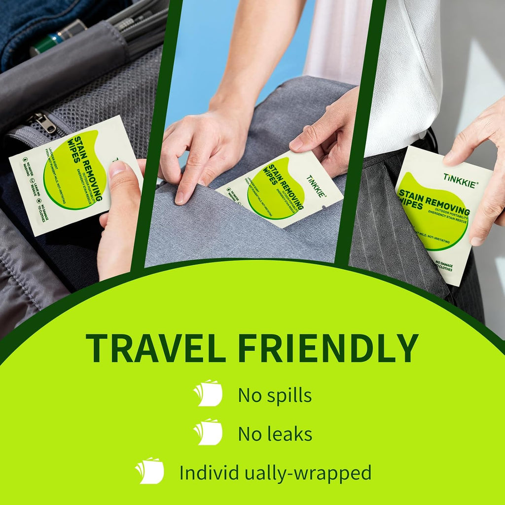 Stain Remover Wipes for Clothes & Fabric, 26 Pack