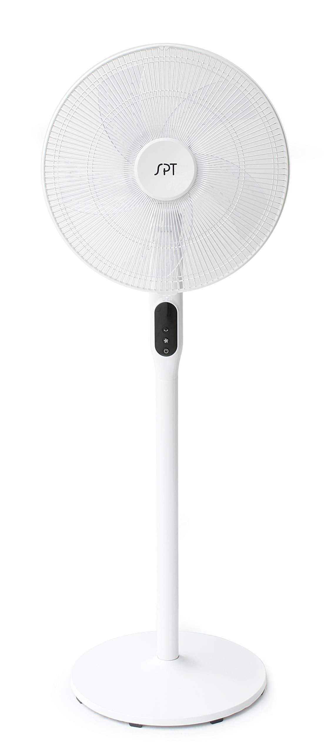 16″ DC-Motor Energy Saving Stand Fan with Remote and Timer – Piano White