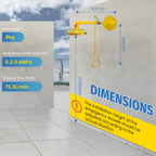 Emergency Shower Safety Shower Outdoor Horizontal Mounted Drench Shower