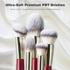 Makeup Brushes 15Pcs Professional Eyeshadow Brush Set Premium Synthetic Makeup Brushes for Liquid, Cream & Powder