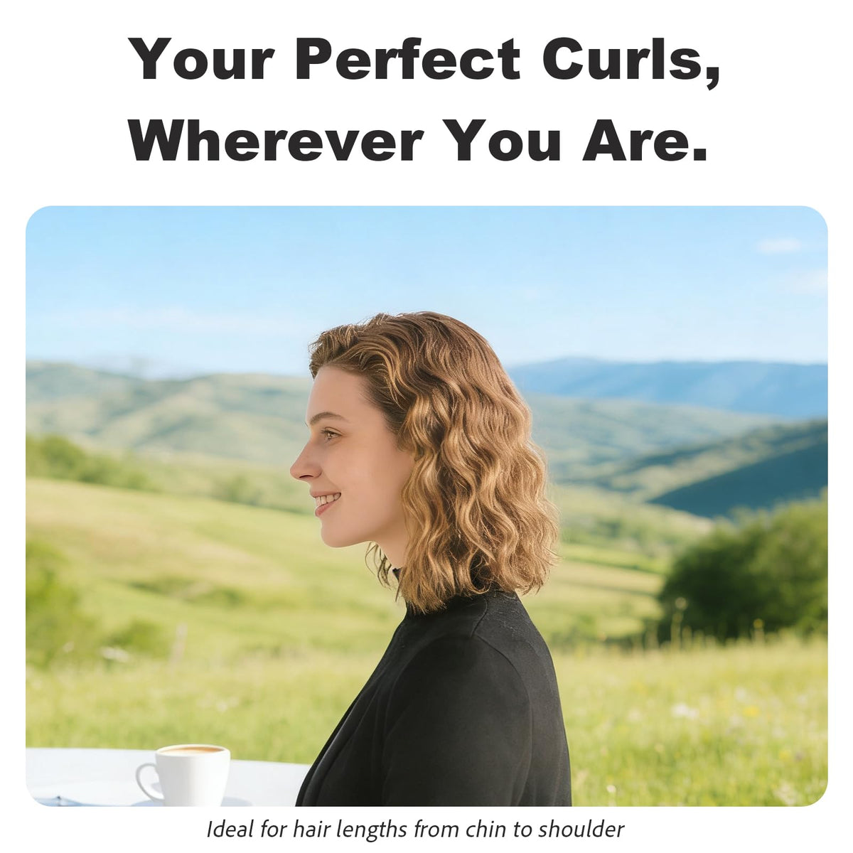 Mini Travel Curling Iron for Short Hair 1 Inch