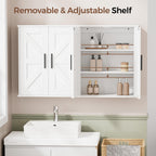 Laundry Room Wall Cabinet, Wall Mounted Storage Cabinet, White