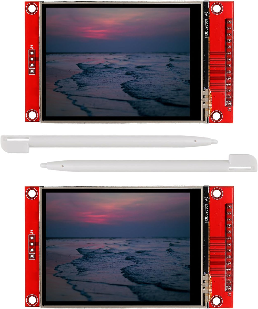 2pcs 2.8" SPI TFT LCD Display Touch Panel ILI9341 240x320 TFT LCD Touch Screen Shield 5V/3.3V STM32 Display Module SPI Serial with Touch Pen