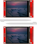 2pcs 2.8" SPI TFT LCD Display Touch Panel ILI9341 240x320 TFT LCD Touch Screen Shield 5V/3.3V STM32 Display Module SPI Serial with Touch Pen