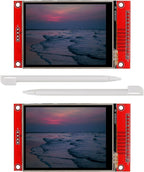 2pcs 2.8" SPI TFT LCD Display Touch Panel ILI9341 240x320 TFT LCD Touch Screen Shield 5V/3.3V STM32 Display Module SPI Serial with Touch Pen