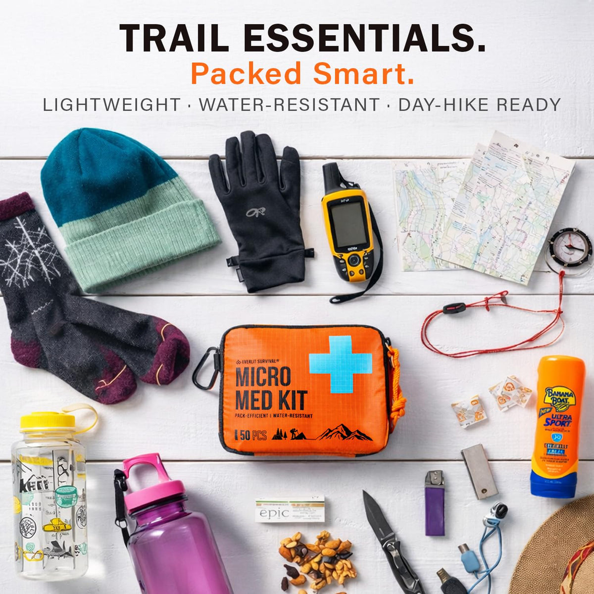Mini First Aid Kit [3-Pack], Ultralight Compact Water-Resistant Hiker Medical Kit, Bulk First Aid Kit, Pack-Efficient