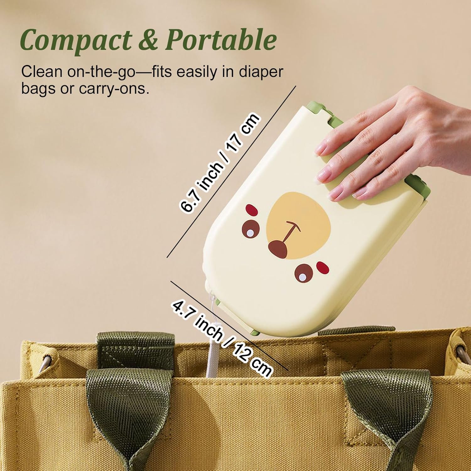 Travel Baby Bottle Cleaner Kit with Storage Case – 6-in-1 Compact Bottle Brush Set for Infant Feeding, Breast Pump