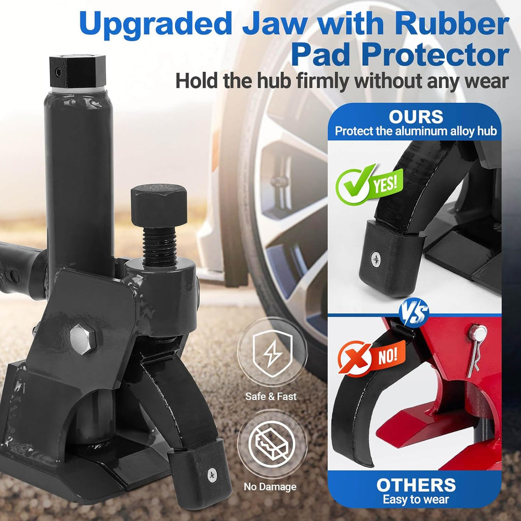 Manual Tire Bead Breaker with Handle and Rubber Pad, Fit for 38 and 42 Inches Tires Changer, Easy-Operated Manual