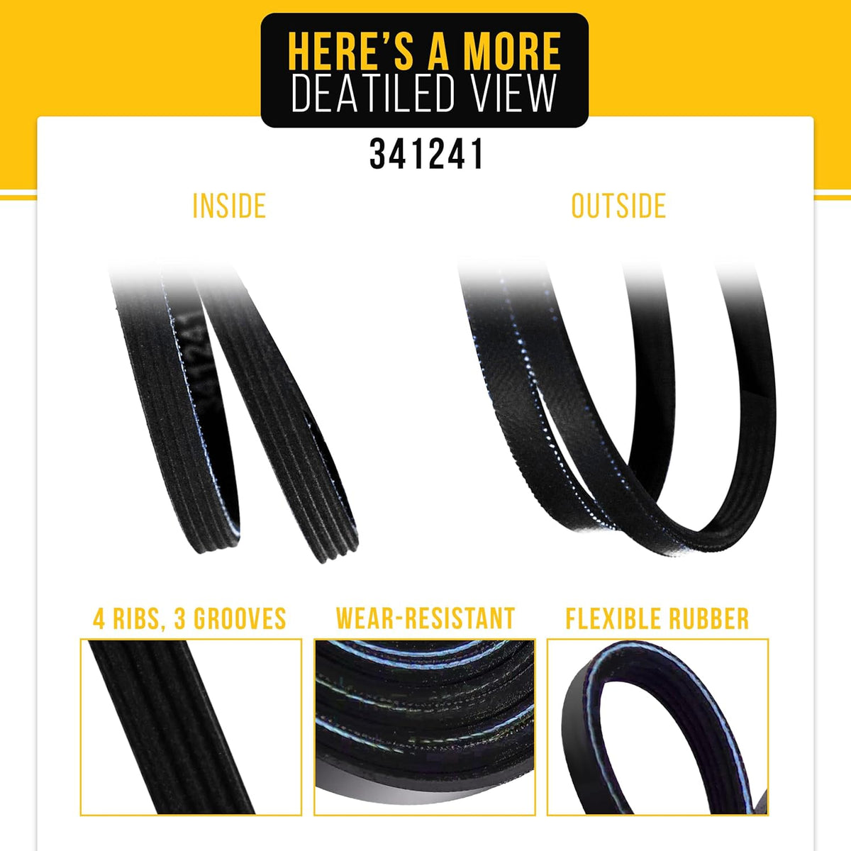 Dryer Belt for Whirlpool LEQ8000HQ0