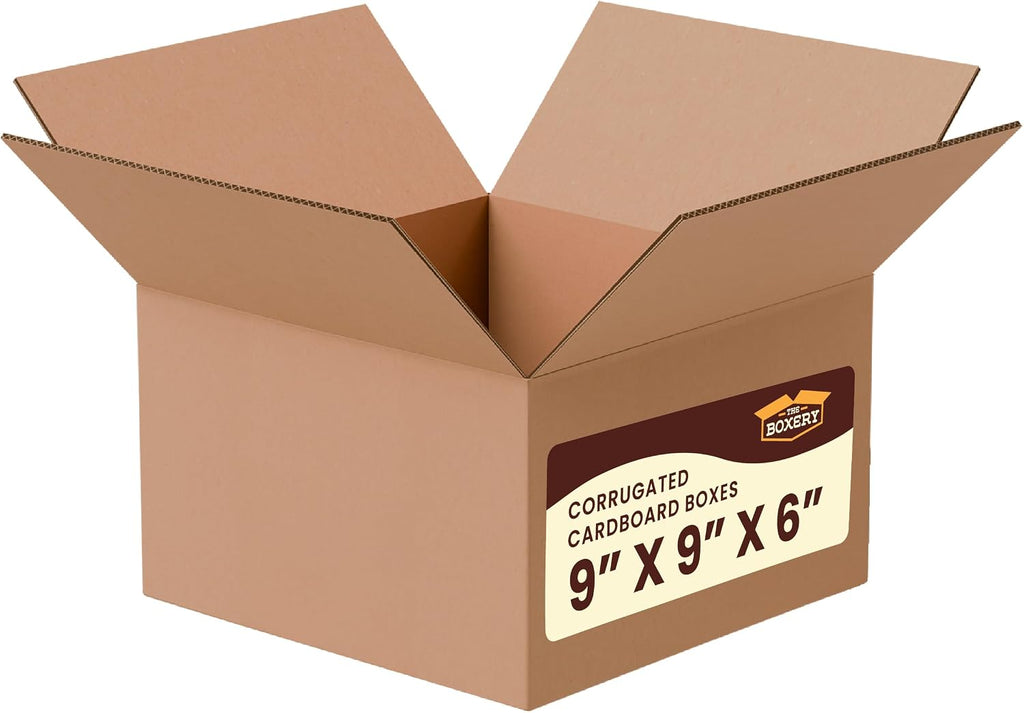 9"x9"x6" Corrugated Cardboard Boxes 25-Pack