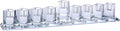 Crystal Glass Hanukkah Menorah, Modern Style Oil and Candle Menorah for Chanukah, Fits Standard Chanukah Oil Cups and