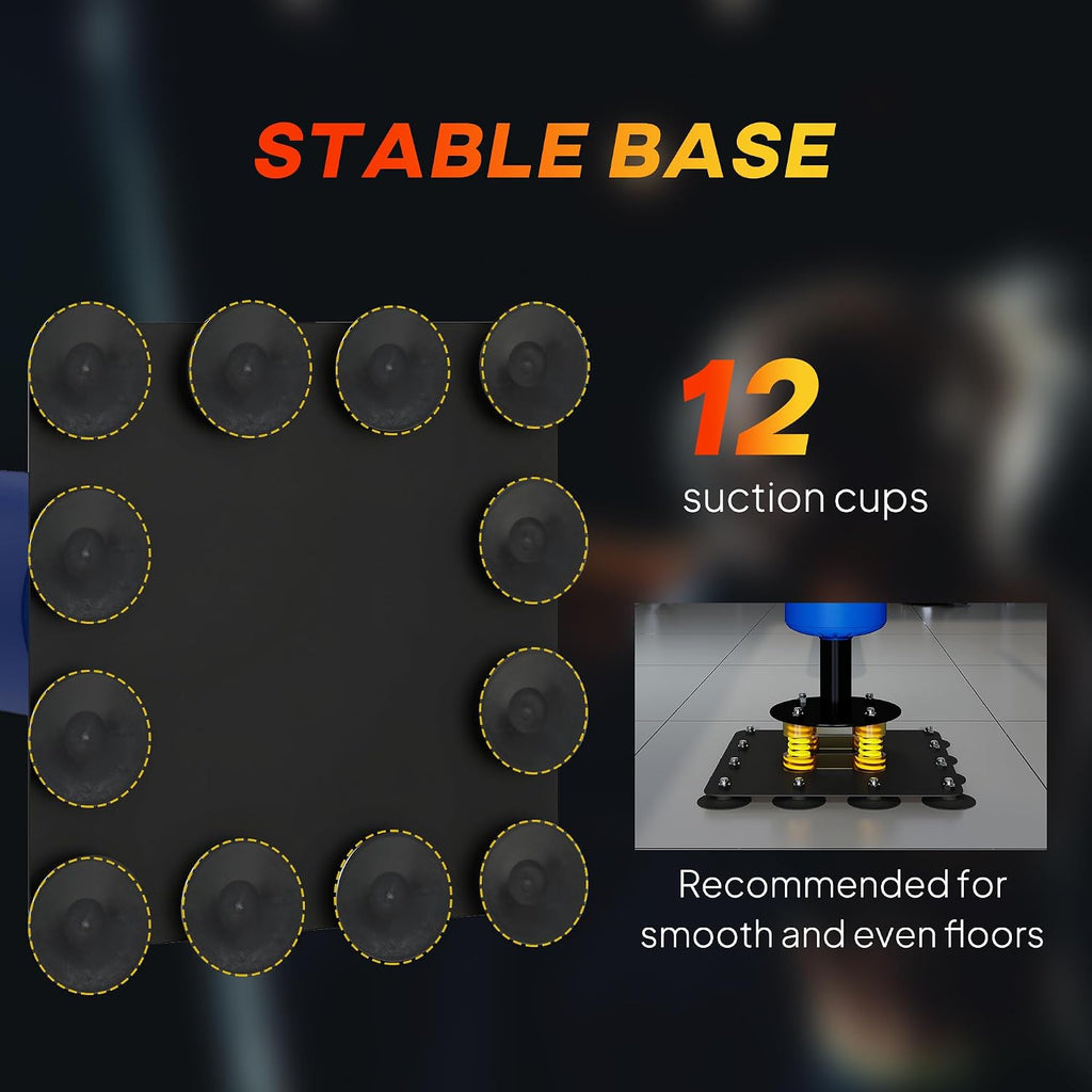 Boxing Bag Stand with Speed 55.1" 80.7" | Reaction Bar Challenge, Reflex Bag Boxing Training Equipment, Suction Cups