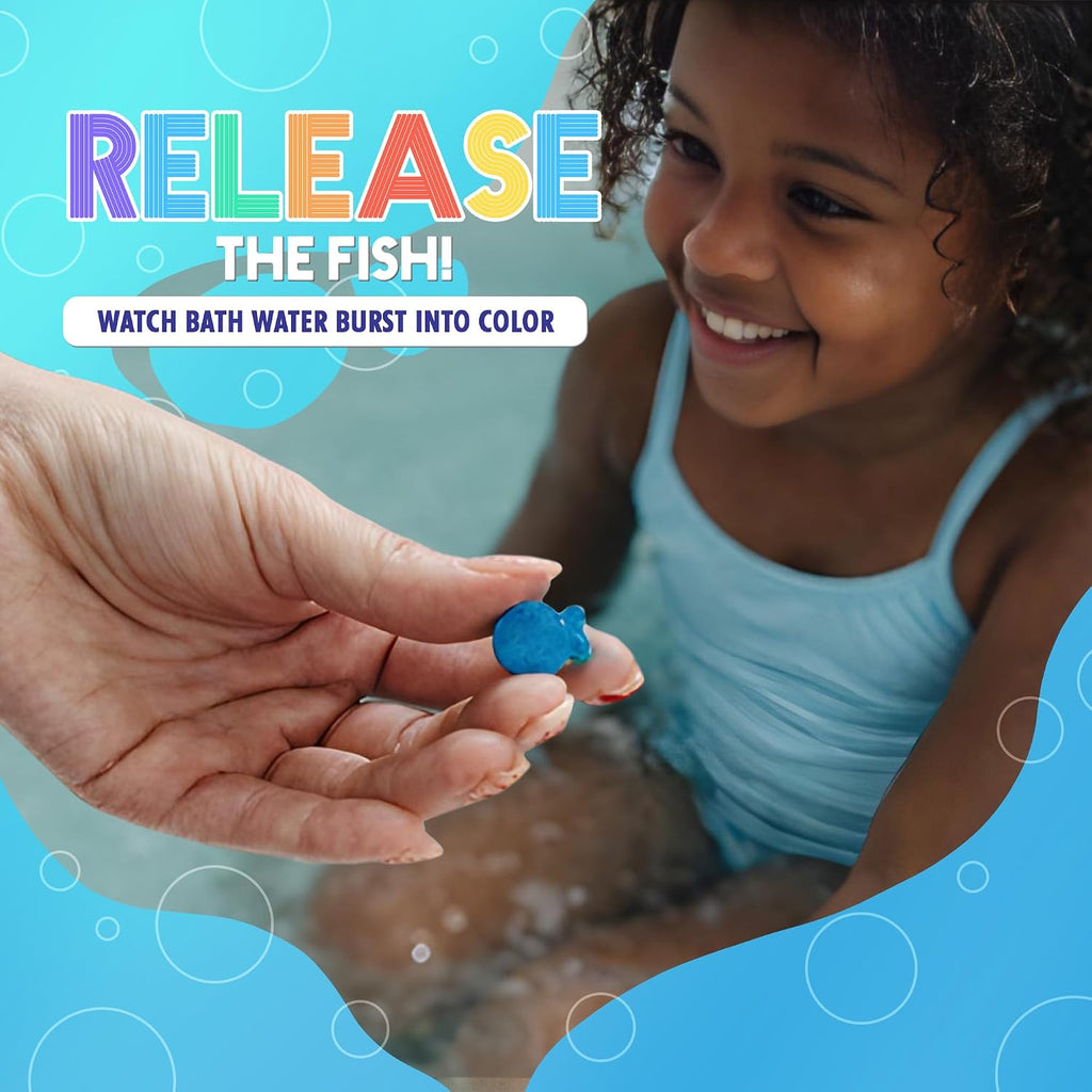 Bath Color Tablets for Kids, 150 Fizzy Bath Bombs & Bath Toys