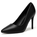Women's Black Stiletto High Heels Closed Pointed Toe Pumps