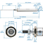 BAOMAIN Mini Pneumatic Air Cylinder 1" Bore 6" Stroke MAL 25x150