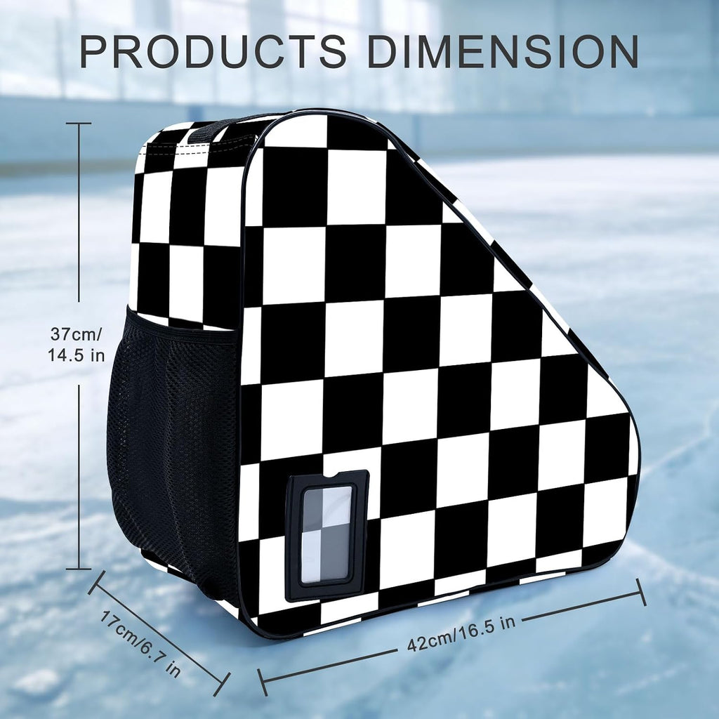 Camo Print Skate Bag For Ice Roller Inline Skates With Adjustable Shoulder Strap Fit Women Men Adults