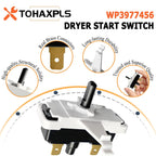 3977456 Dryer Push to Start Switch Compatible with Whirlpool Kenmore Dryer