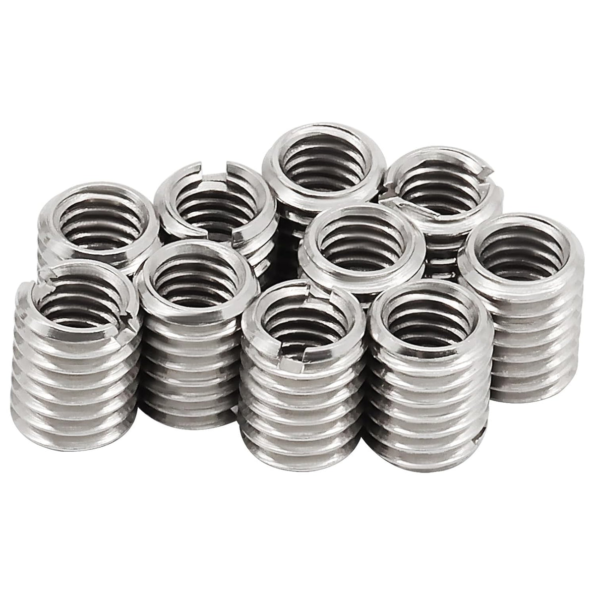 10Pcs Self Tapping Thread Inserts, Stainless Steel M6 Female M8 Male