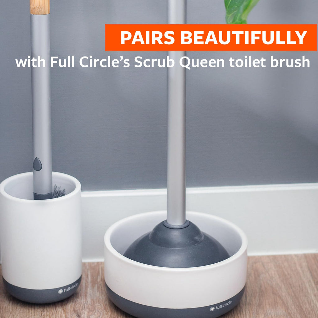 Quick Drying Toilet Plunger, White
