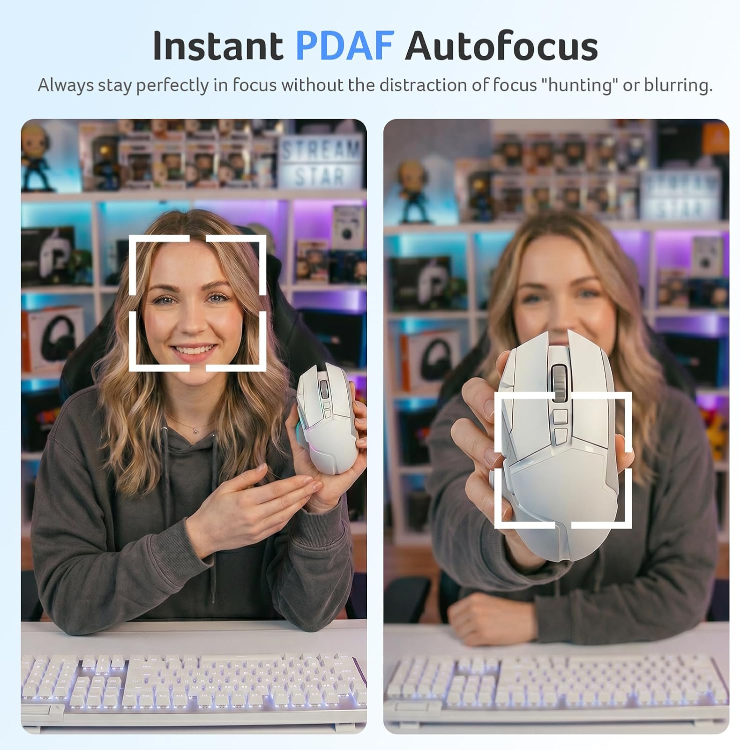 A640 4K Webcam with AI Noise Canceling Mic for Streaming Meetings | Sony 1/2.8" Sensor, PDAF Autofocus, 2K