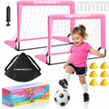 Mini Toddler Soccer Goal Set, 2 Pack 2x1.5 ft Soccer Goals for Backyard | Portable Pop Up Soccer Goals, Kids Soccer