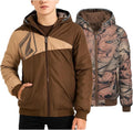 Boys Reversible Breathable Hooded Winter Puffer Jacket (4-20) | Two Looks in One, Flips from a Bold Pattern to a