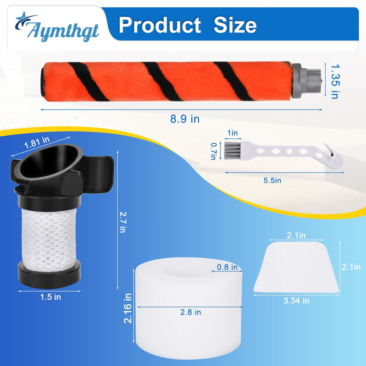 Aymthgt Filter Replacement Kit for Shark ION Flex DuoClean IF100
