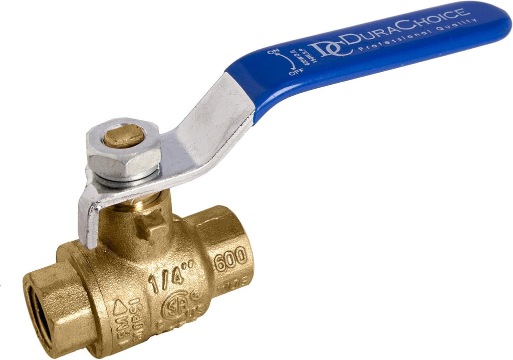 1/4" Lead-Free Brass Ball Valve Full Port, UL FM CSA