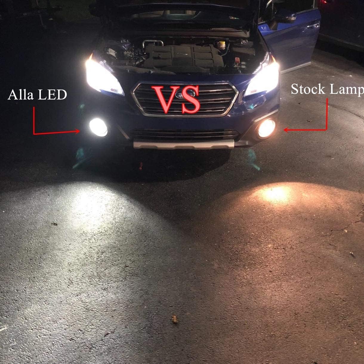2800lm H8 H11 LED Fog Lights Bulbs, 6500K Xenon White H16 Replacement Xtreme Super Bright COB-72 SMD Cars Trucks