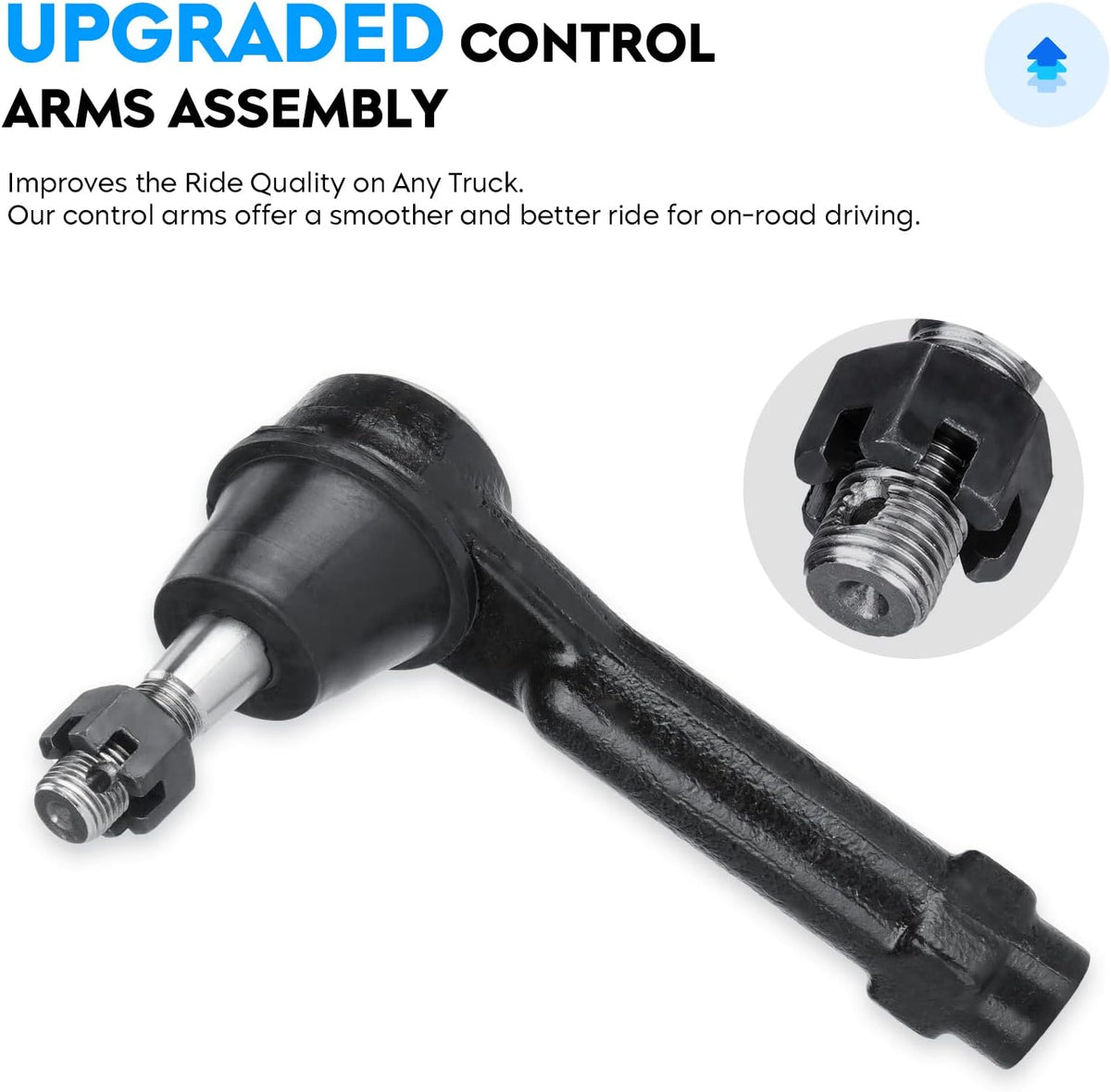 ES3493 Front Outer Tie Rod Ends for 99-06 Chevy Silverado Avalanche Suburban GMC Sierra Yukon, 02-06 Cadillac Escalade ESV Driver & Passenger Side 26059226