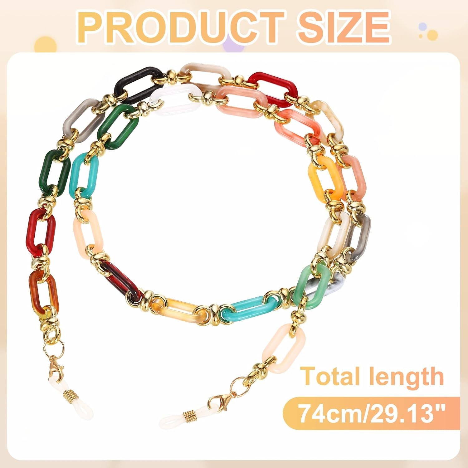 Acrylic Glasses Chain, Eyeglass Chain Holder Strap Chains