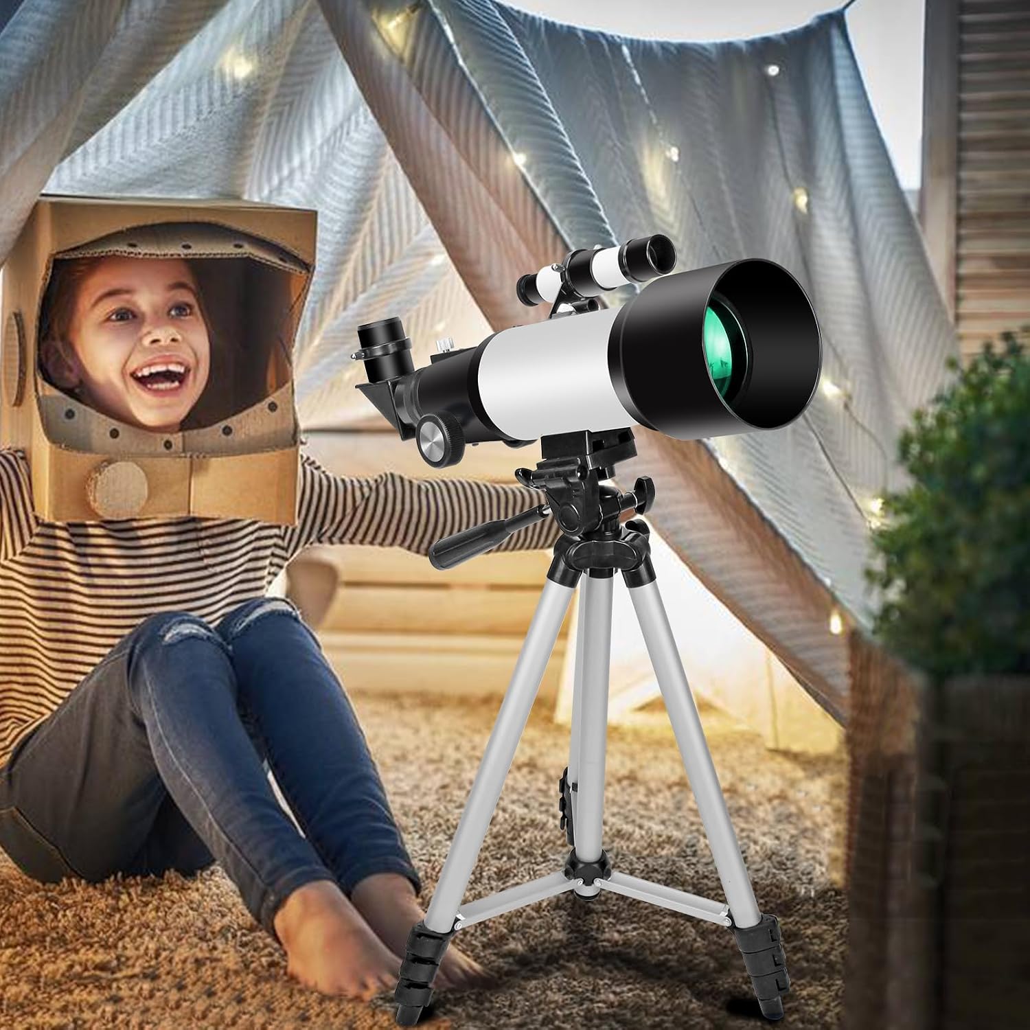 Telescopes, Telescope for Kids and Adults Beginners, 70mm Aperture 400mm Focus Length Refractor Travel Telescope with