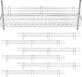 6 Pcs Silver Chrome Wire Shelf Ledge, 48" L x 4" H
