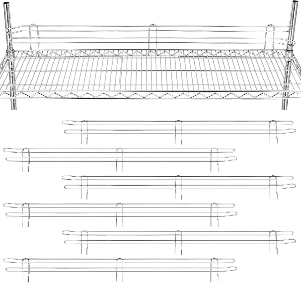 6 Pcs Silver Chrome Wire Shelf Ledge, 48" L x 4" H