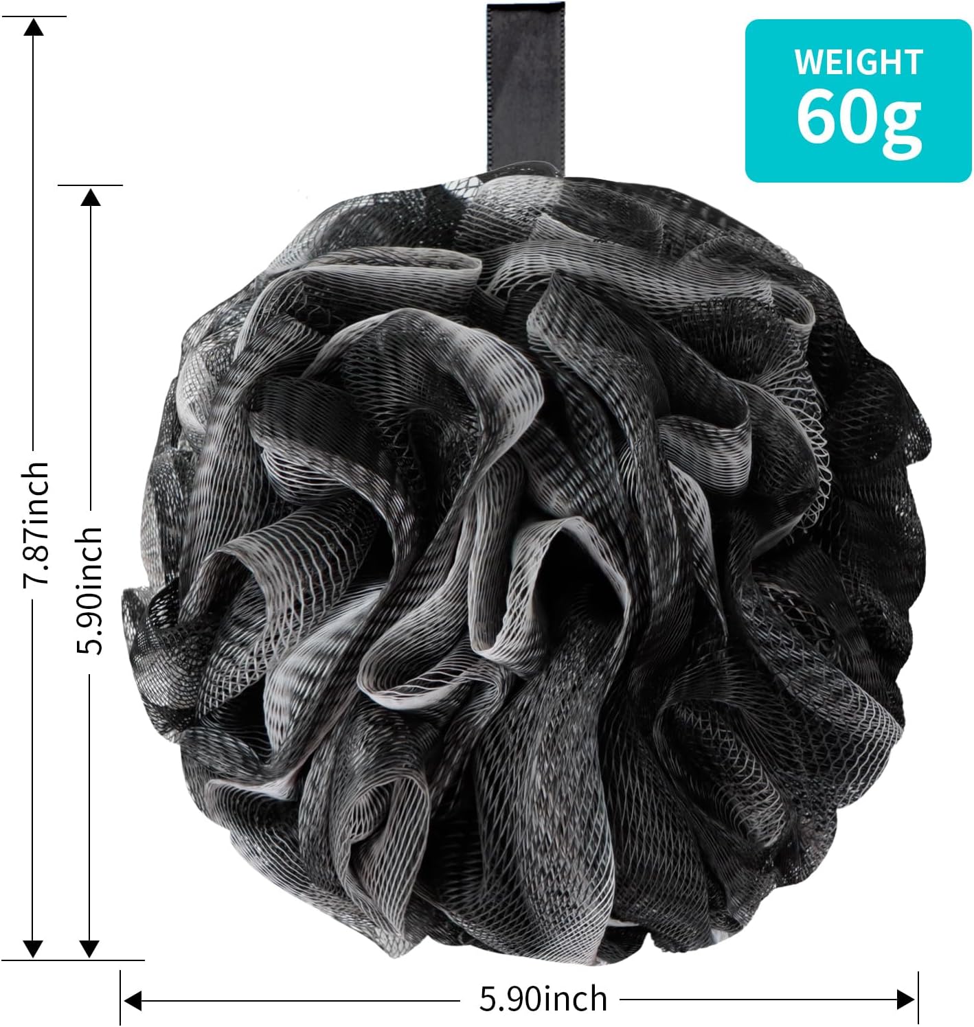 Bath Loofah Shower Sponge Body Back Scrubber Soft Mesh Shower Puffs Exfoliating Loofa for Women & Men Bath