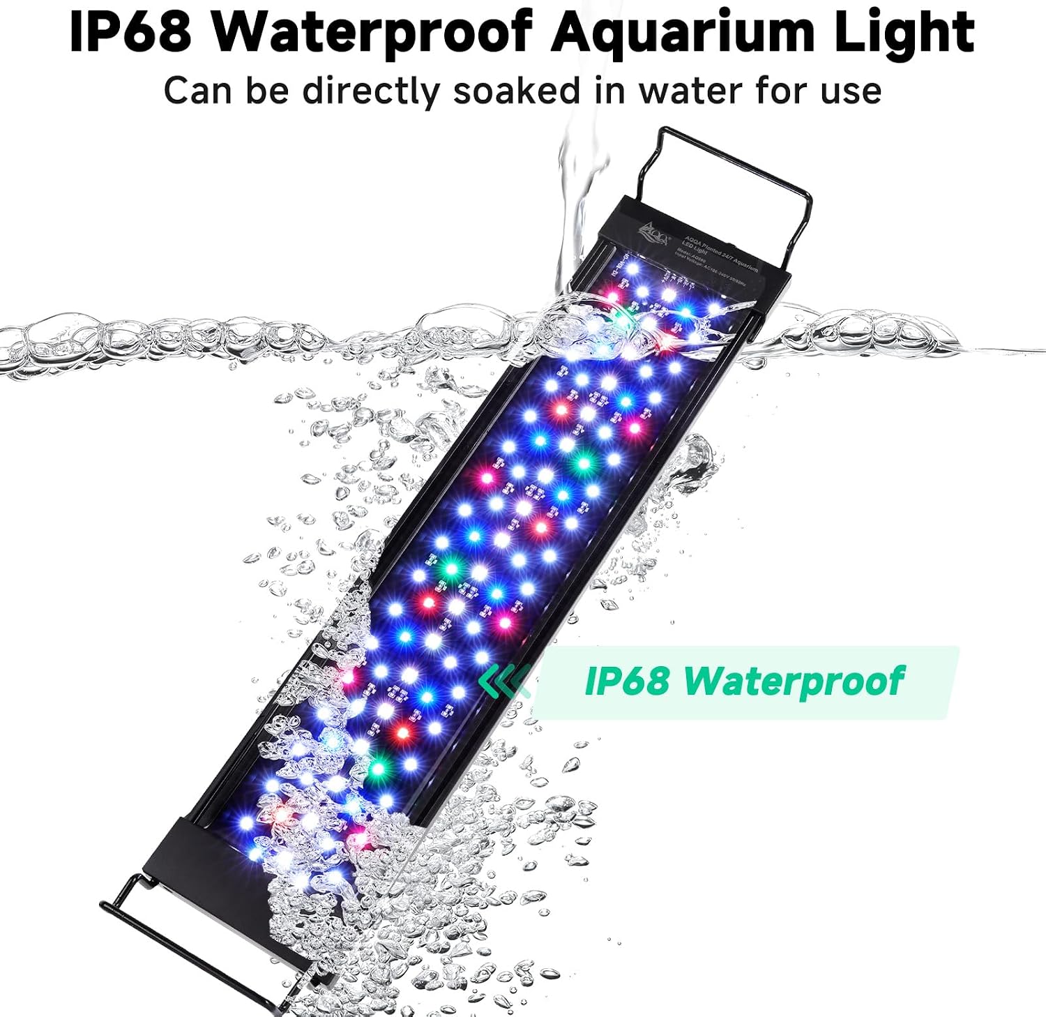 LED Aquarium Light, 24/7 & DIY Mode Full Spectrum Fish Tank Light | Adjustable Timer/Brightness, Extendable Bracket
