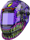 Auto Darkening Welding Helmet, 3.94"X3.66" Large Viewing Screen | 1/1/1/1 True Color Lens, 1/25000s Auto-Darkening, 4
